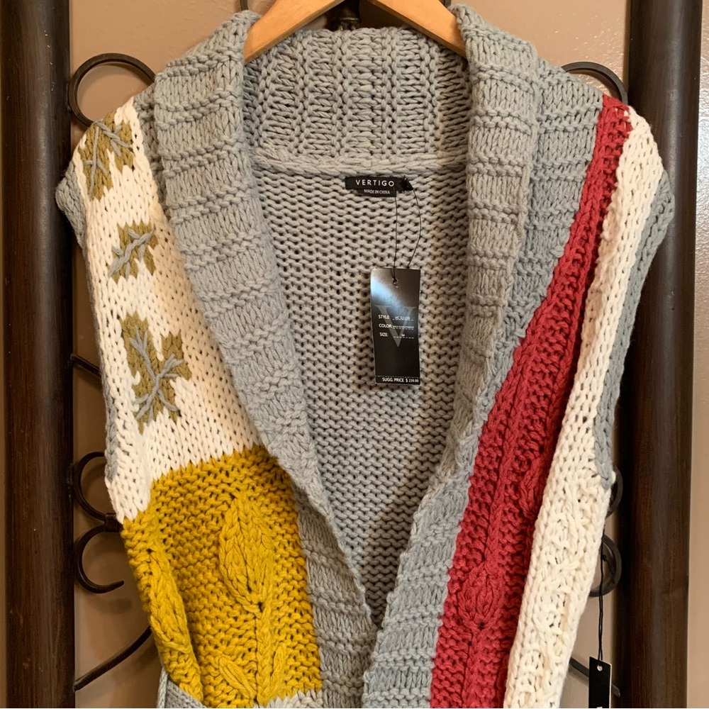 *NWT* Vertigo Long Cardigan Sweater - Picture 2 of 13